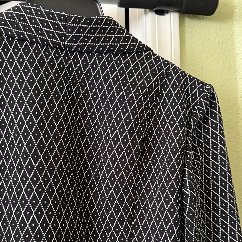 Black Label Black and White Patterned Blazer - Picture 6 of 6